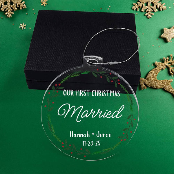 Personalized Newlywed Christmas Ornament