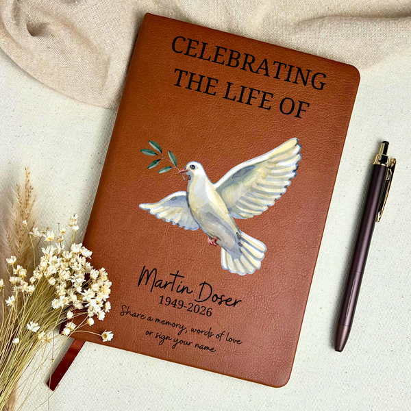 Personalized Funeral Guest Book
