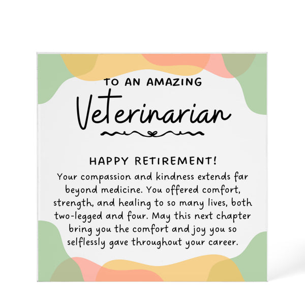 Personalized Veterinarian Retirement Plaque