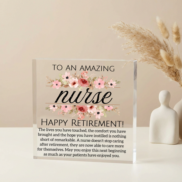 Personalized Nurse Retirement Plaque