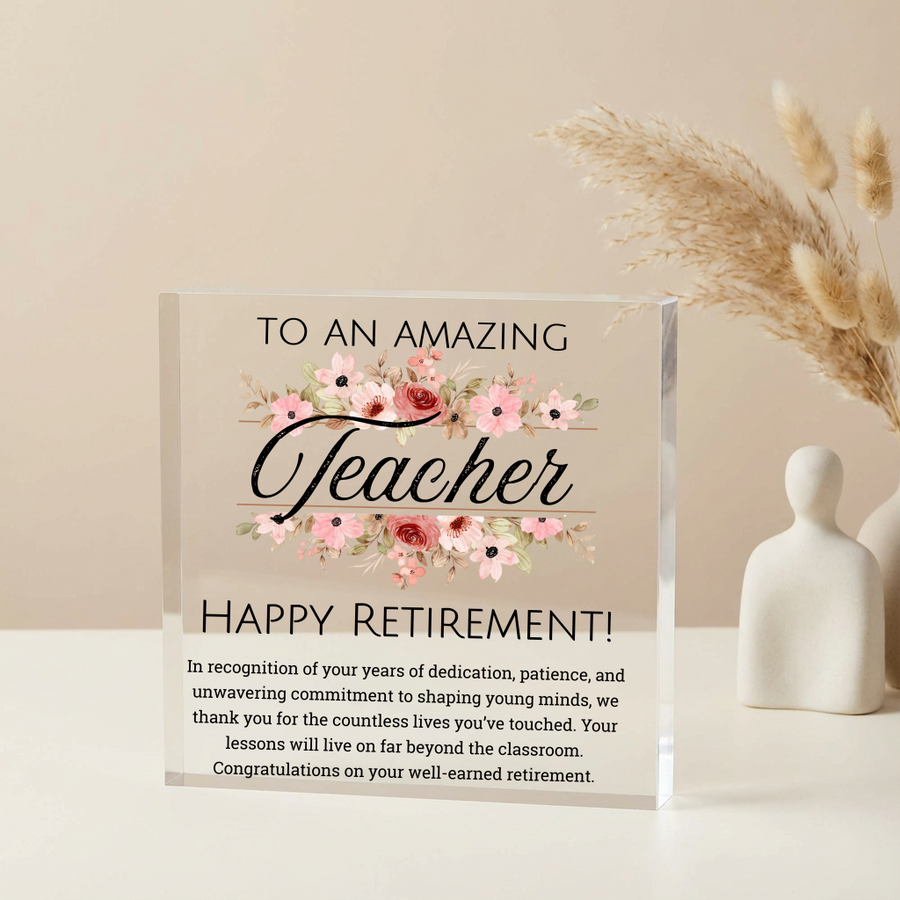 Personalized Teacher Retirement Plaque