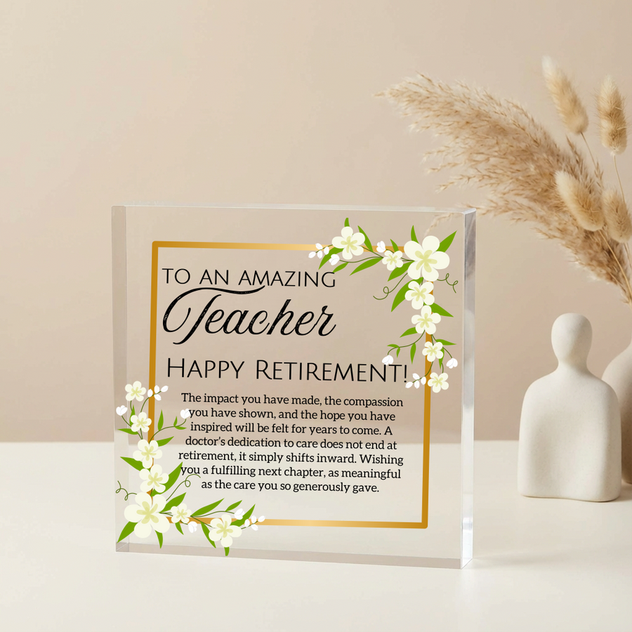 Personalized Teacher Retirement Plaque