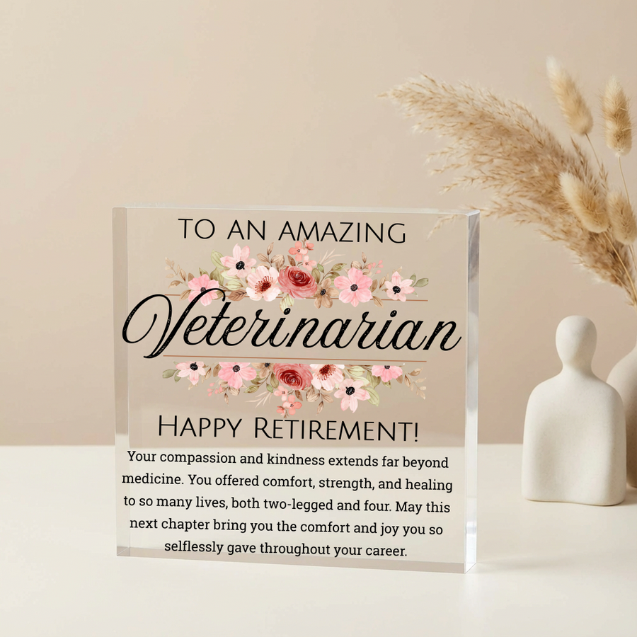 Personalized Veterinarian Retirement Plaque