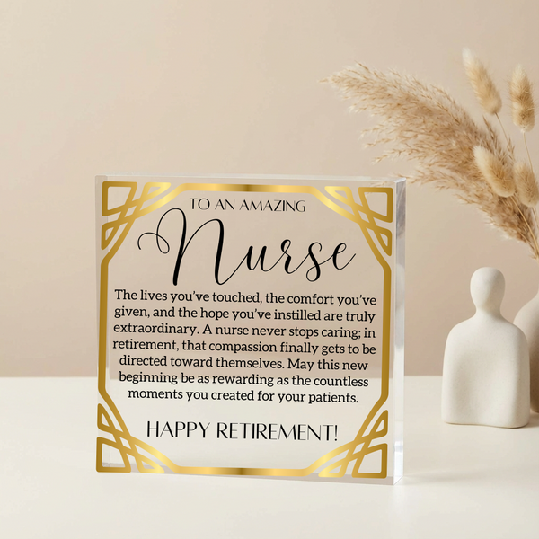 Personalized Nurse Retirement Plaque
