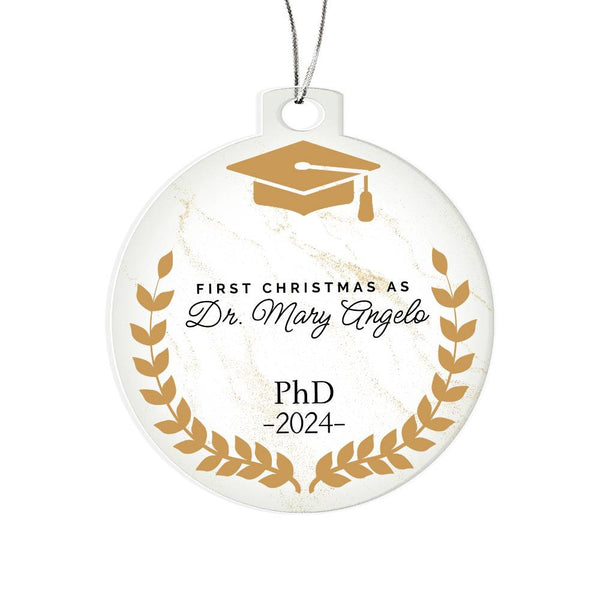Personalized PhD Graduation Ornament