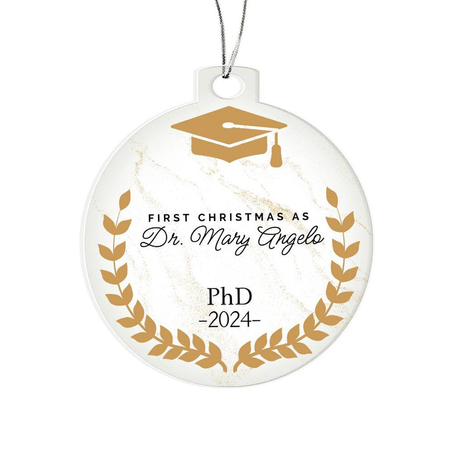 Personalized PhD Graduation Ornament