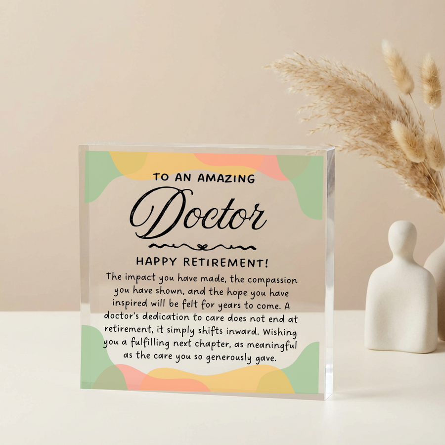 Personalized Doctor Retirement Plaque