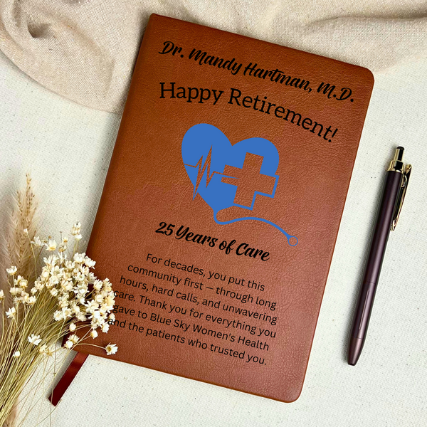 Personalized Orthopedic Surgeon Retirement Gift, Custom Name Journal for Retiring Doctor, Physician Keepsake Notebook