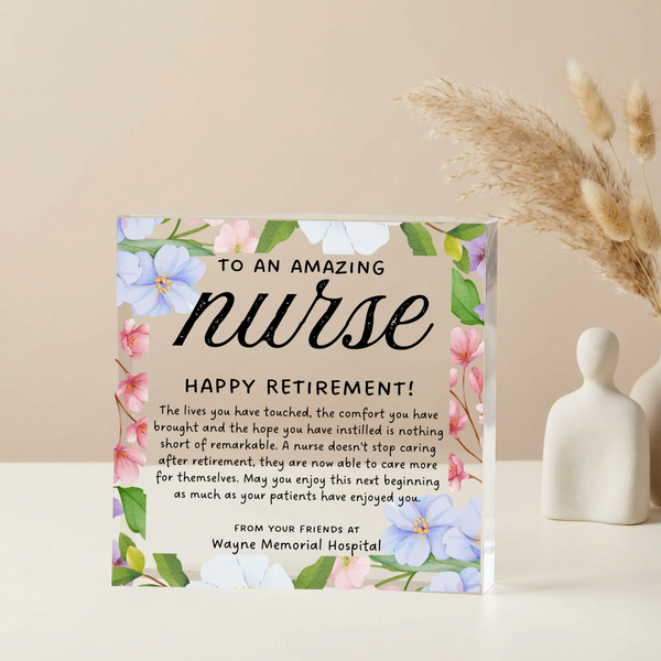 Personalized Nurse Retirement Plaque