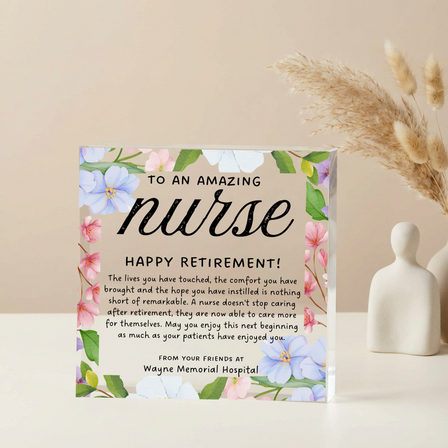 Personalized Nurse Retirement Plaque