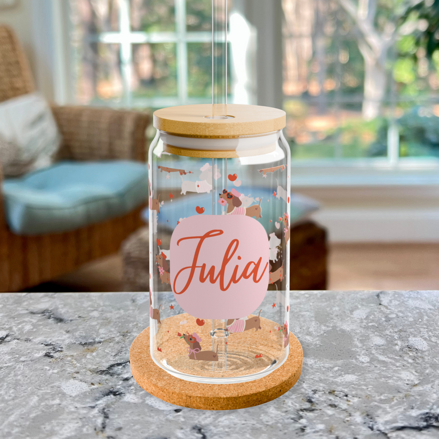 Personalized Dachshund Valentine Tumbler