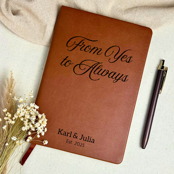 Valentines Day Gift for Couple Personalized Journal - Newlyweds Gift, Anniversary Gift For Couple