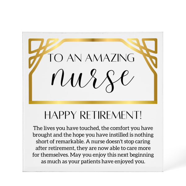 Personalized Nurse Retirement Plaque