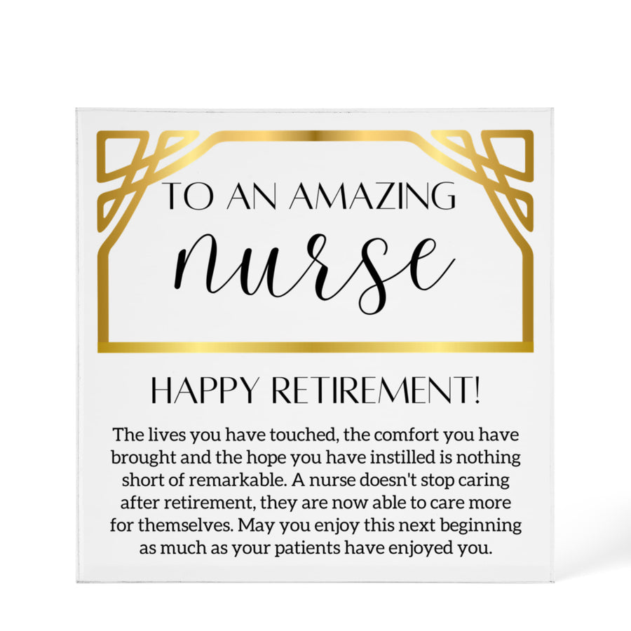 Personalized Nurse Retirement Plaque