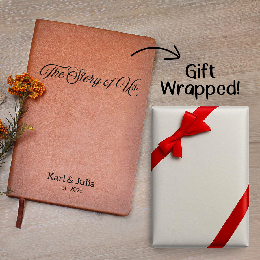Valentines Day Gift for Couple Personalized Journal - Newlyweds Gift, Anniversary Gift For Couple