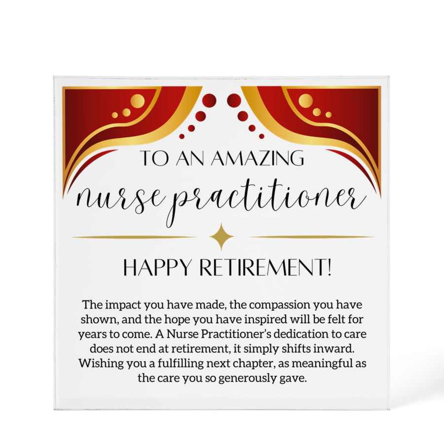 Personalized Nurse Practitioner Retirement Plaque