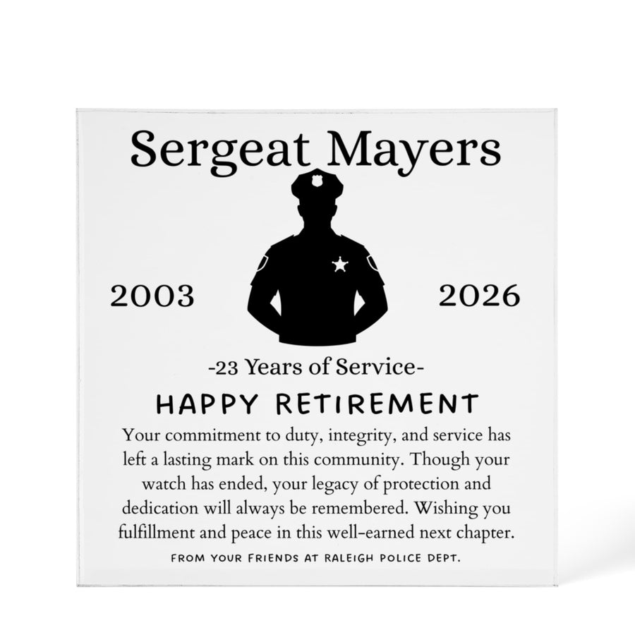 Personalized Teacher Retirement Plaque