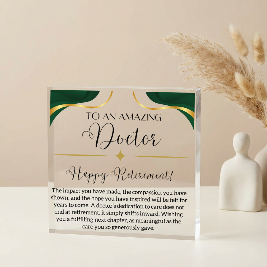 Personalized Doctor Retirement Plaque