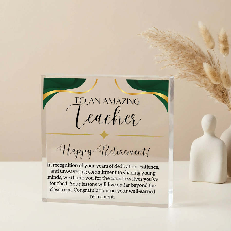 Personalized Teacher Retirement Plaque