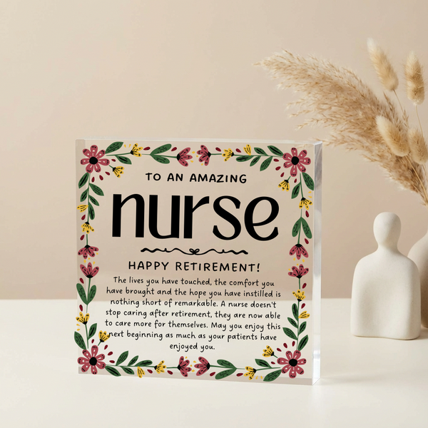 Personalized Nurse Retirement Plaque