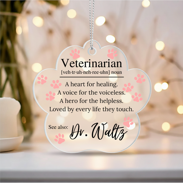 Personalized Veterinarian Ornament 10-Pack