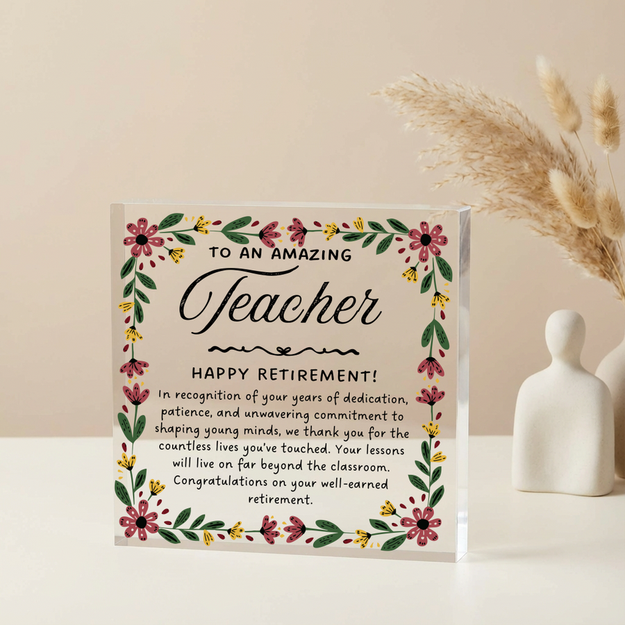 Personalized Teacher Retirement Plaque