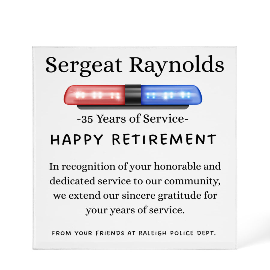 Personalized Teacher Retirement Plaque