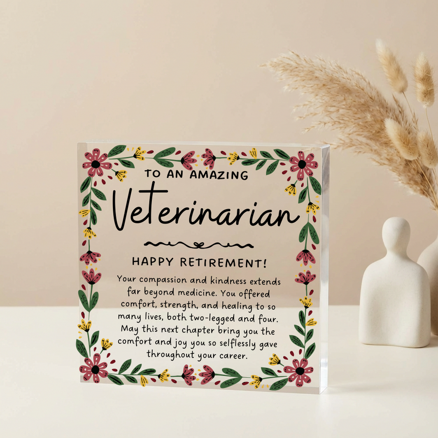 Personalized Veterinarian Retirement Plaque