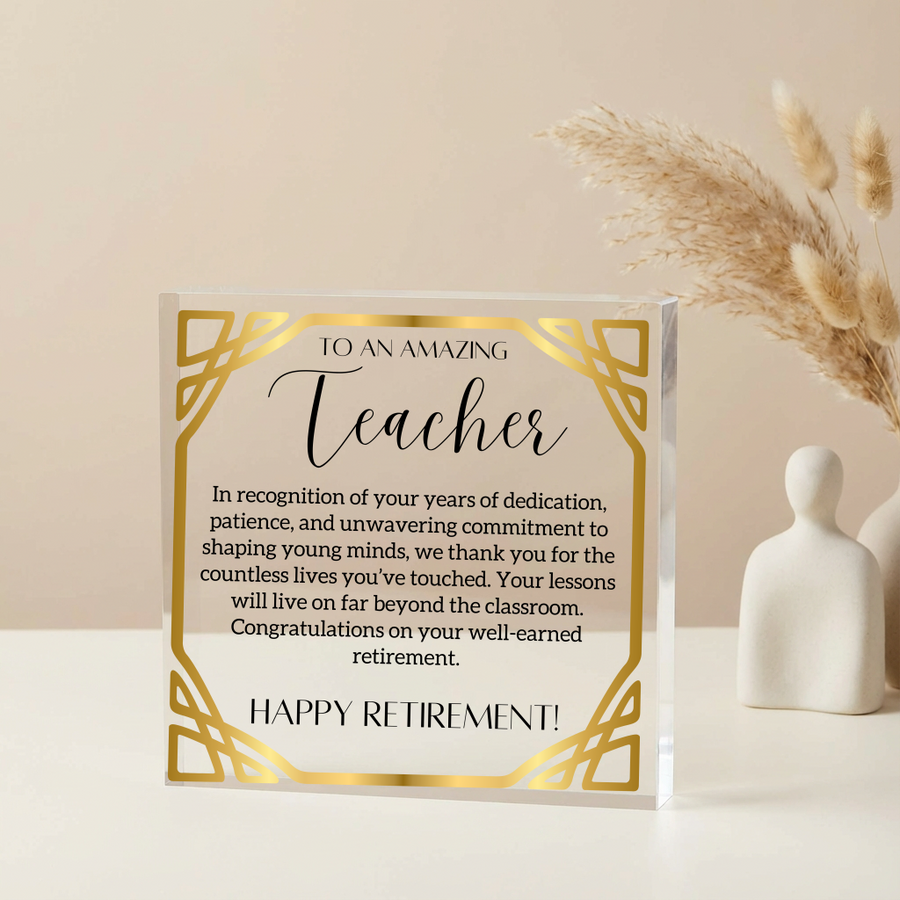 Personalized Teacher Retirement Plaque