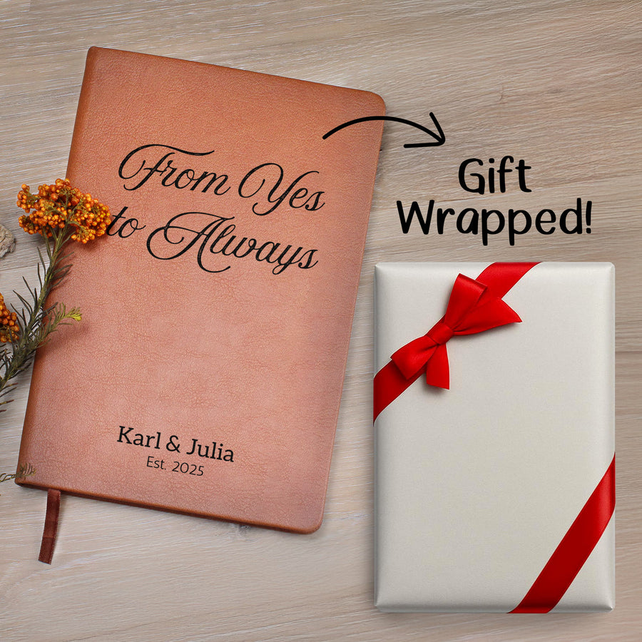 Valentines Day Gift for Couple Personalized Journal - Newlyweds Gift, Anniversary Gift For Couple