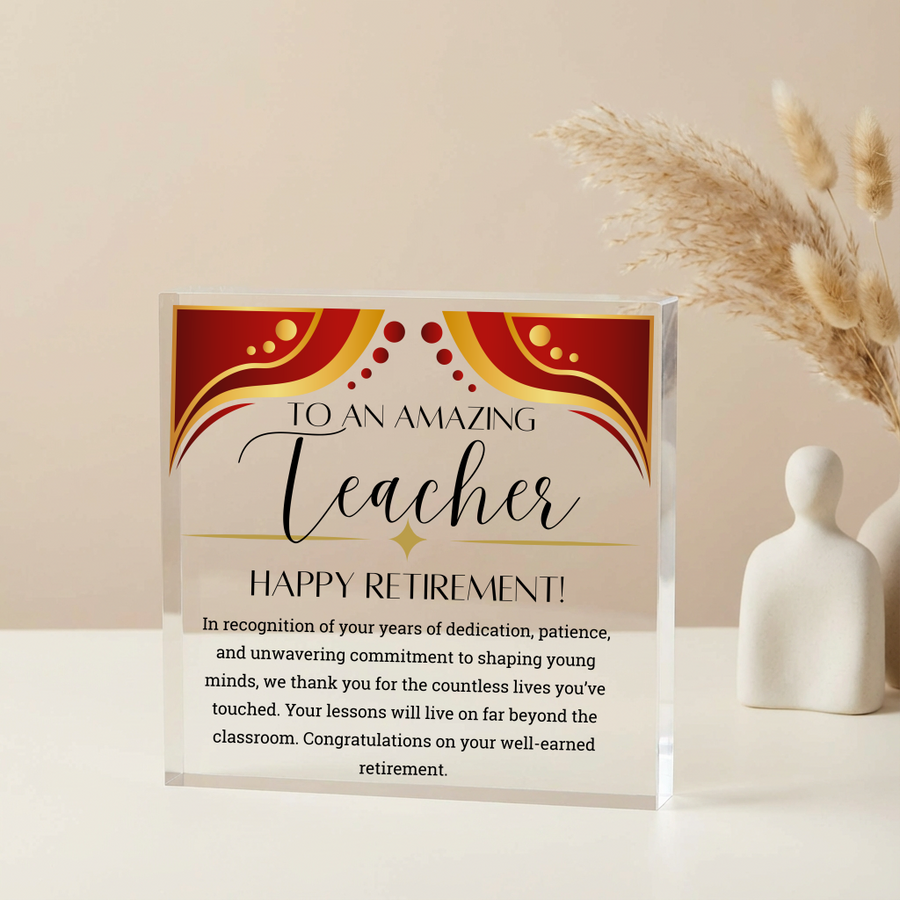 Personalized Teacher Retirement Plaque