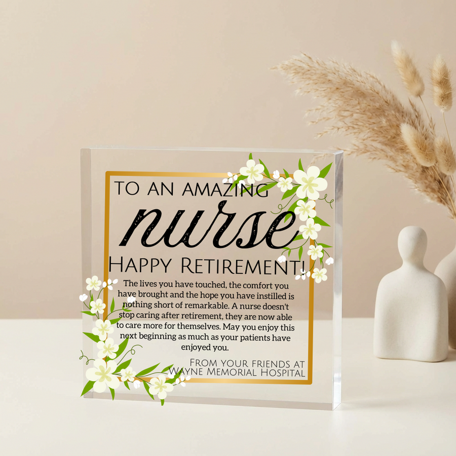 Personalized Nurse Retirement Plaque