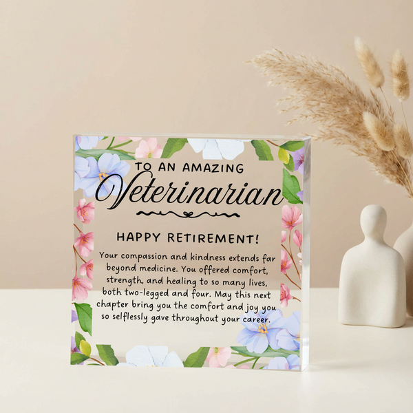 Personalized Veterinarian Retirement Plaque