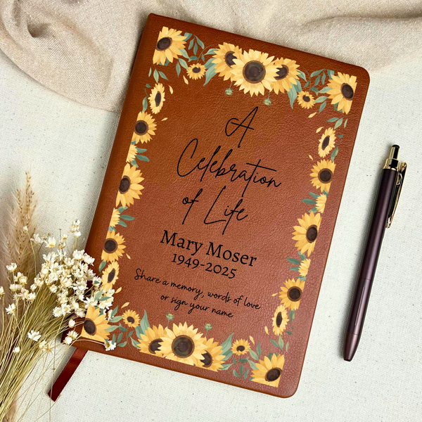 Personalized Funeral Guest Book