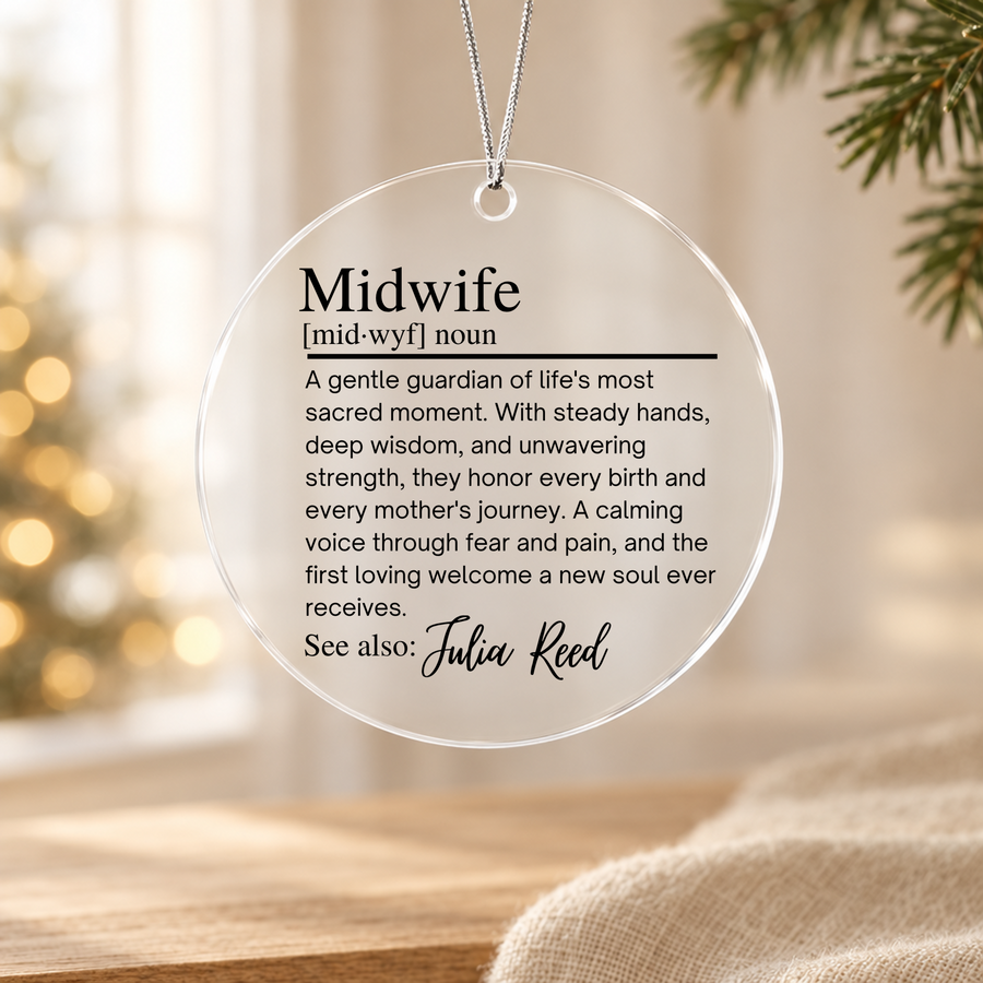 Personalized Midwife Definition Ornament