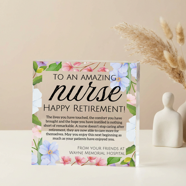 Personalized Nurse Retirement Plaque