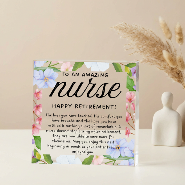 Personalized Nurse Retirement Plaque
