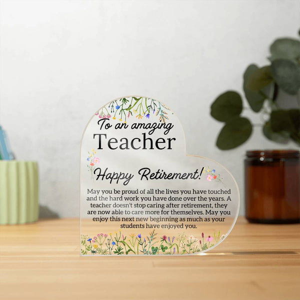 Personalized Teacher Retirement Plaque