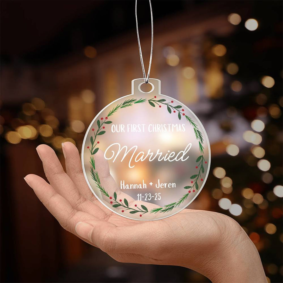 Personalized Newlywed Christmas Ornament