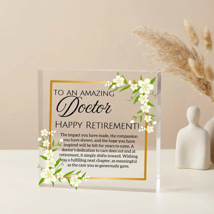 Personalized Doctor Retirement Plaque