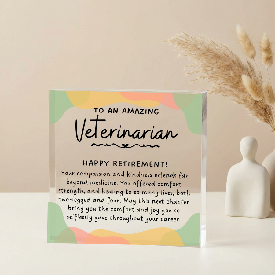 Personalized Veterinarian Retirement Plaque