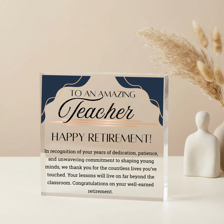 Personalized Teacher Retirement Plaque