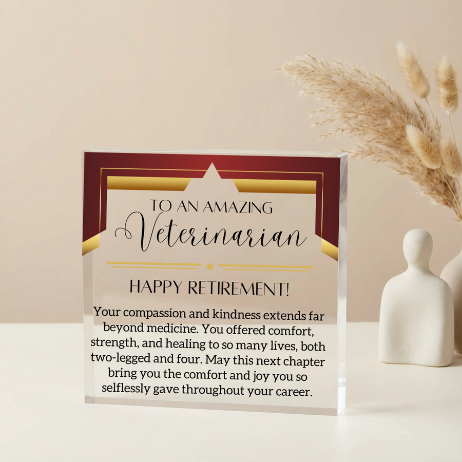 Personalized Veterinarian Retirement Plaque