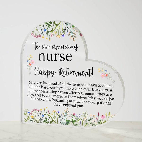 Personalized School Nurse Retirement Plaque