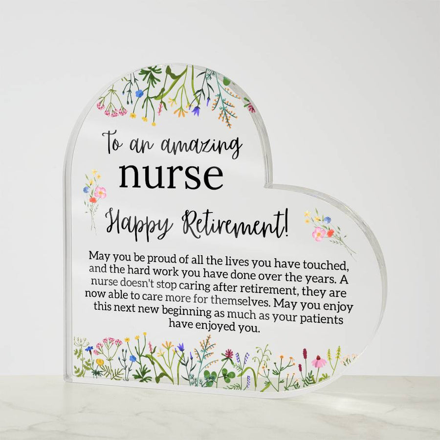 Personalized School Nurse Retirement Plaque