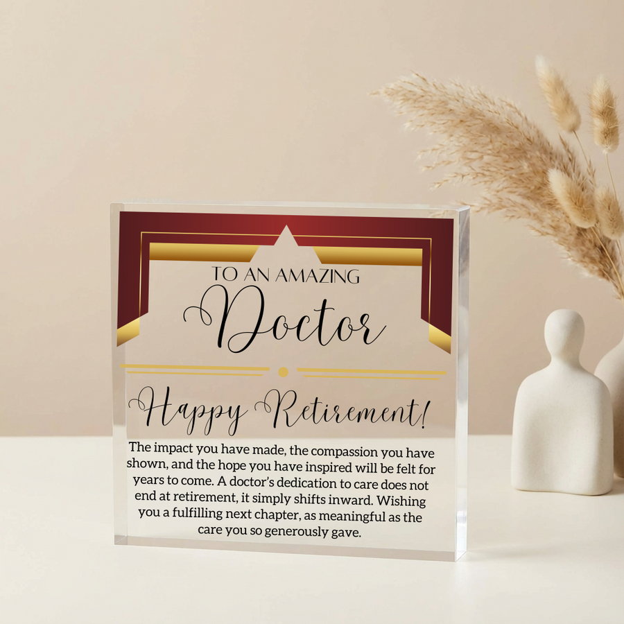 Personalized Doctor Retirement Plaque
