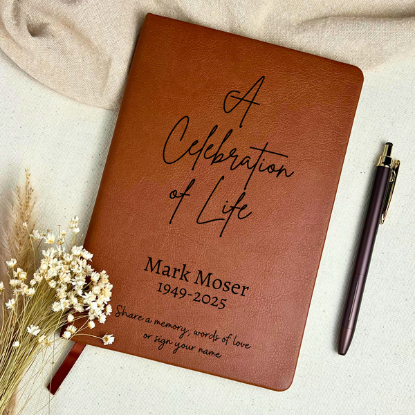 Personalized Funeral Guest Book