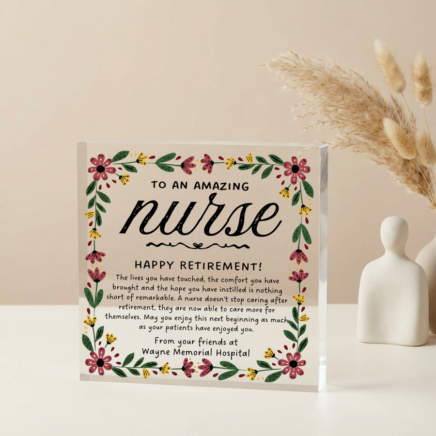 Personalized Nurse Retirement Plaque
