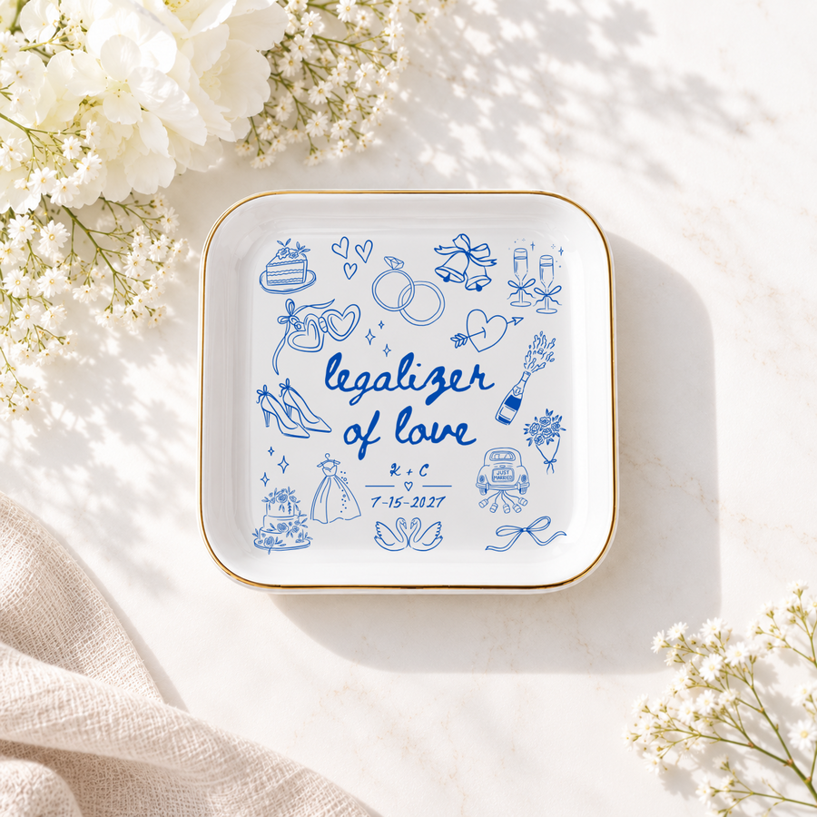 Officiant Proposal Gift, Personalized Ring Dish for Wedding Officiant Thank You