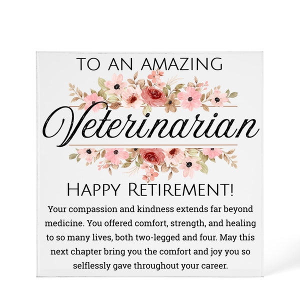 Personalized Veterinarian Retirement Plaque